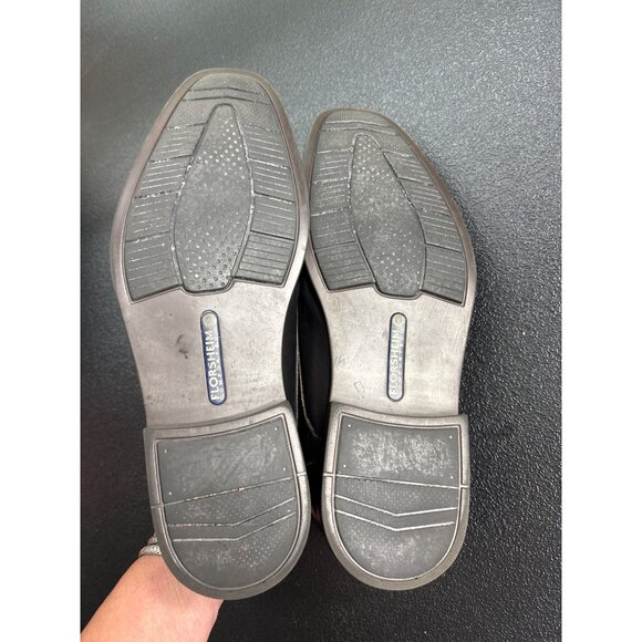 Florsheim Men's Midtown Black Leather Square Toe Slip-On Loafers 10 - Picture 6 of 7